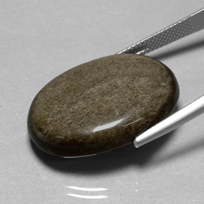 Ossidiana naturale giallo da 25,01 ct, taglio ovale, opaco
