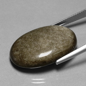 Ossidiana naturale giallo da 24,01 ct, taglio ovale, opaco