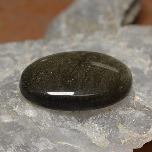 Ossidiana naturale nero da 26,24 ct, taglio ovale, opaco