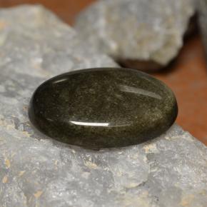 Ossidiana naturale nero da 26,69 ct, taglio ovale, opaco