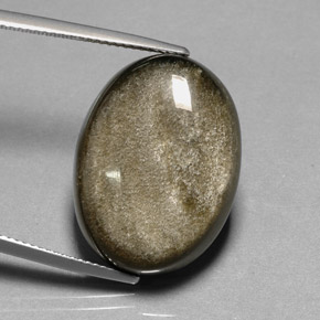 Ossidiana naturale giallo da 20,50 ct, taglio ovale, opaco