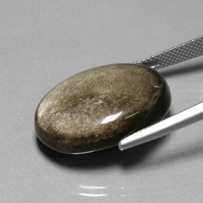 Ossidiana naturale giallo da 20,50 ct, taglio ovale, opaco