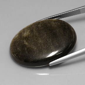 Ossidiana naturale nero da 26,13 ct, taglio ovale, opaco