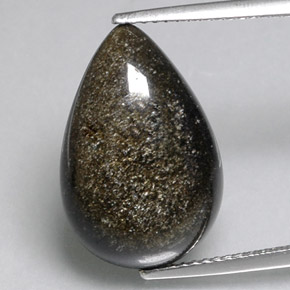 Ossidiana naturale giallo da 8,26 ct, taglio a pera, opaco