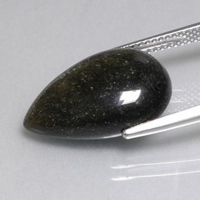 Ossidiana naturale giallo da 8,26 ct, taglio a pera, opaco