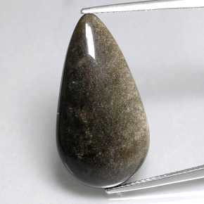 Ossidiana naturale giallo da 12,96 ct, taglio a pera, opaco