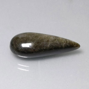 Ossidiana naturale giallo da 10,83 ct, taglio a pera, opaco