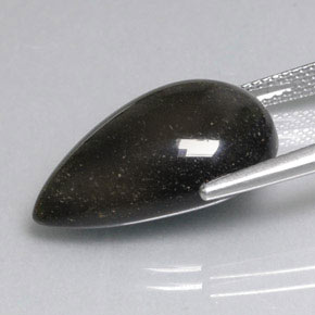 Ossidiana Patina dorata naturale da 11.16 ct, Forma a pera, Opaco