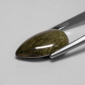 Ossidiana Patina dorata naturale da 9.16 ct, Forma a pera, Opaco