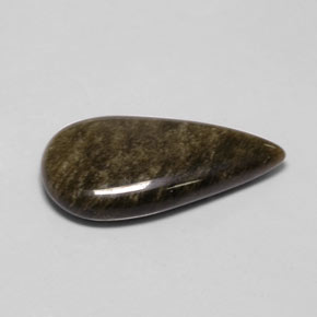 Ossidiana naturale giallo da 7,72 ct, taglio a pera, opaco