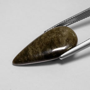 Ossidiana naturale giallo da 7,72 ct, taglio a pera, opaco