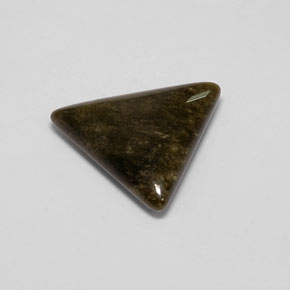 Ossidiana Patina dorata naturale da 6.22 ct, Taglio trillion, Opaco