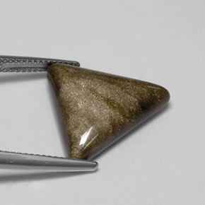 Ossidiana naturale giallo da 8,68 ct, trillion, opaco