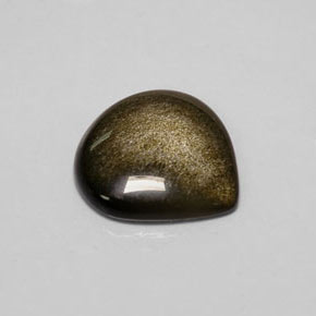 Ossidiana Patina dorata naturale da 7.13 ct, Forma a pera, Opaco