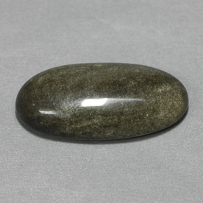 Ossidiana naturale giallo da 4,73 ct, taglio ovale, opaco