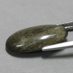 Ossidiana naturale giallo da 4,73 ct, taglio ovale, opaco