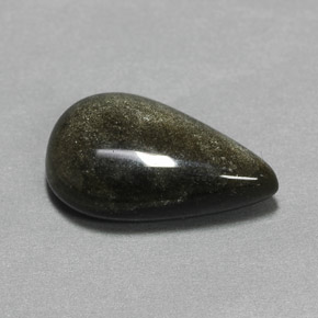 Ossidiana naturale giallo da 6,97 ct, taglio a pera, opaco