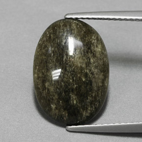 Ossidiana Patina dorata naturale da 4.72 ct, Taglio ovale, Opaco