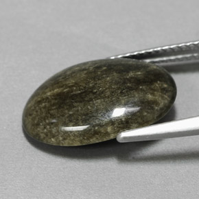 Ossidiana Patina dorata naturale da 4.72 ct, Taglio ovale, Opaco