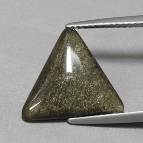 Ossidiana naturale giallo da 3,29 ct, trillion, opaco