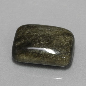 Ossidiana Patina dorata naturale da 3.85 ct, Taglio a baguette, Opaco