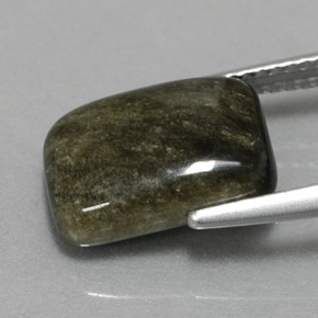 Ossidiana Patina dorata naturale da 3.85 ct, Taglio a baguette, Opaco