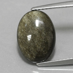 Ossidiana naturale giallo da 3,01 ct, taglio ovale, opaco