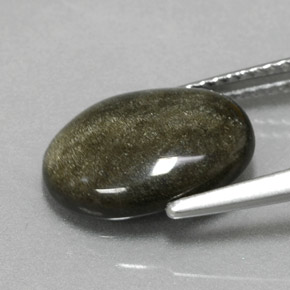 Ossidiana naturale giallo da 3,01 ct, taglio ovale, opaco