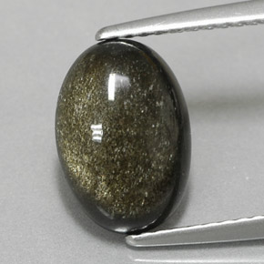 Ossidiana naturale giallo da 2,56 ct, taglio ovale, opaco