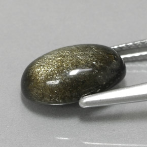 Ossidiana naturale giallo da 2,56 ct, taglio ovale, opaco