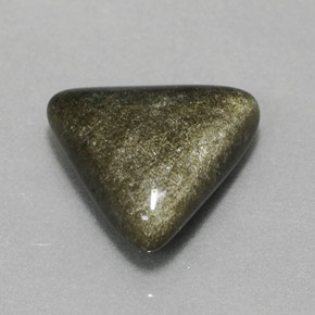 Ossidiana Patina dorata naturale da 2.99 ct, Taglio trillion, Opaco