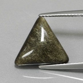 Ossidiana naturale giallo da 4,05 ct, trillion, opaco