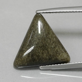 Ossidiana naturale giallo da 6,16 ct, trillion, opaco