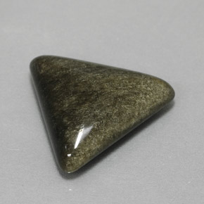 Ossidiana naturale giallo da 6,16 ct, trillion, opaco