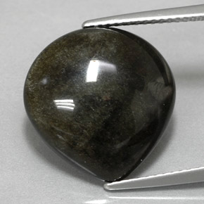 Ossidiana naturale giallo da 8,58 ct, taglio a pera, opaco