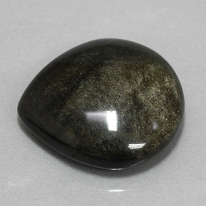 Ossidiana naturale giallo da 8,58 ct, taglio a pera, opaco