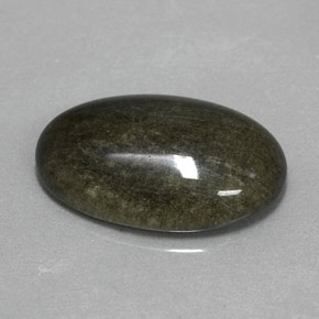 Ossidiana Patina dorata naturale da 7.22 ct, Taglio ovale, Opaco