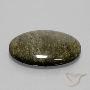 Ossidiana Nero con riflessi dorati naturale da 41.01 ct, Ovale, Opaco