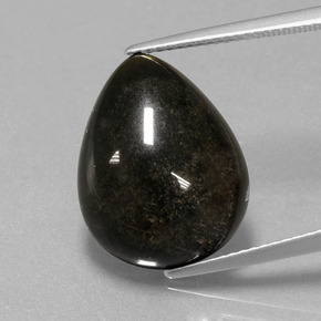 Ossidiana naturale oro da 10,01 ct, taglio a pera, opaco