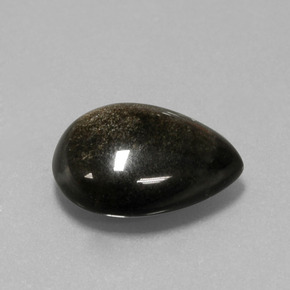 Ossidiana naturale oro da 10,01 ct, taglio a pera, opaco