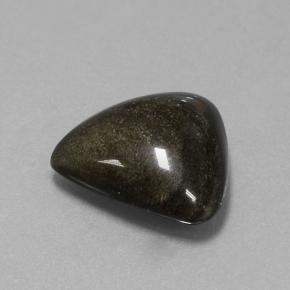 Ossidiana naturale nero da 10,36 ct, trillion, opaco