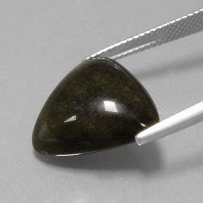 Ossidiana naturale nero da 10,36 ct, trillion, opaco