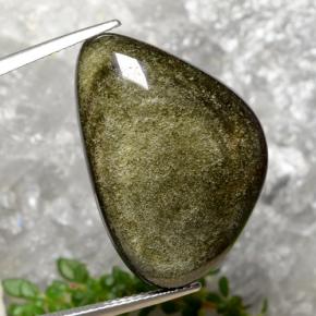 Ossidiana naturale nero da 22,45 ct, forma fantasia, opaco