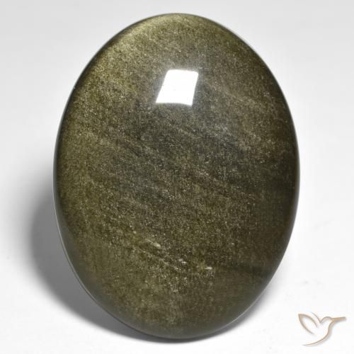 32.49ct Naturale Multicolore Ossidiana, Ovale, Opaco