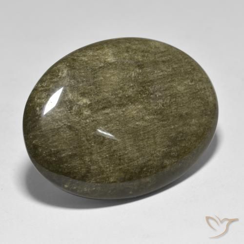 Ossidiana Nero con riflessi dorati naturale da 41.16 ct, Ovale, Opaco
