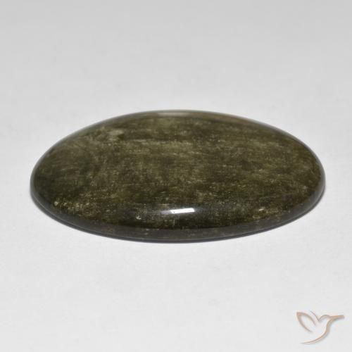 Ossidiana Nero con riflessi dorati naturale da 41.16 ct, Ovale, Opaco