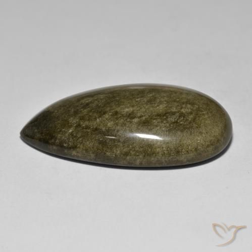 Ossidiana naturale dorato da 53,77 ct, taglio a pera, opaco
