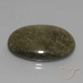 Ossidiana Nero con riflessi dorati naturale da 24.53 ct, Ovale, Opaco