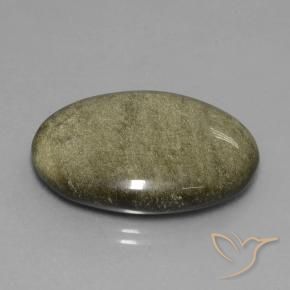 Ossidiana Nero con riflessi dorati naturale da 26.52 ct, Ovale, Opaco