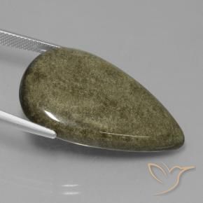 Ossidiana Multicolore naturale da 30.31 ct, Forma a pera, Opaco